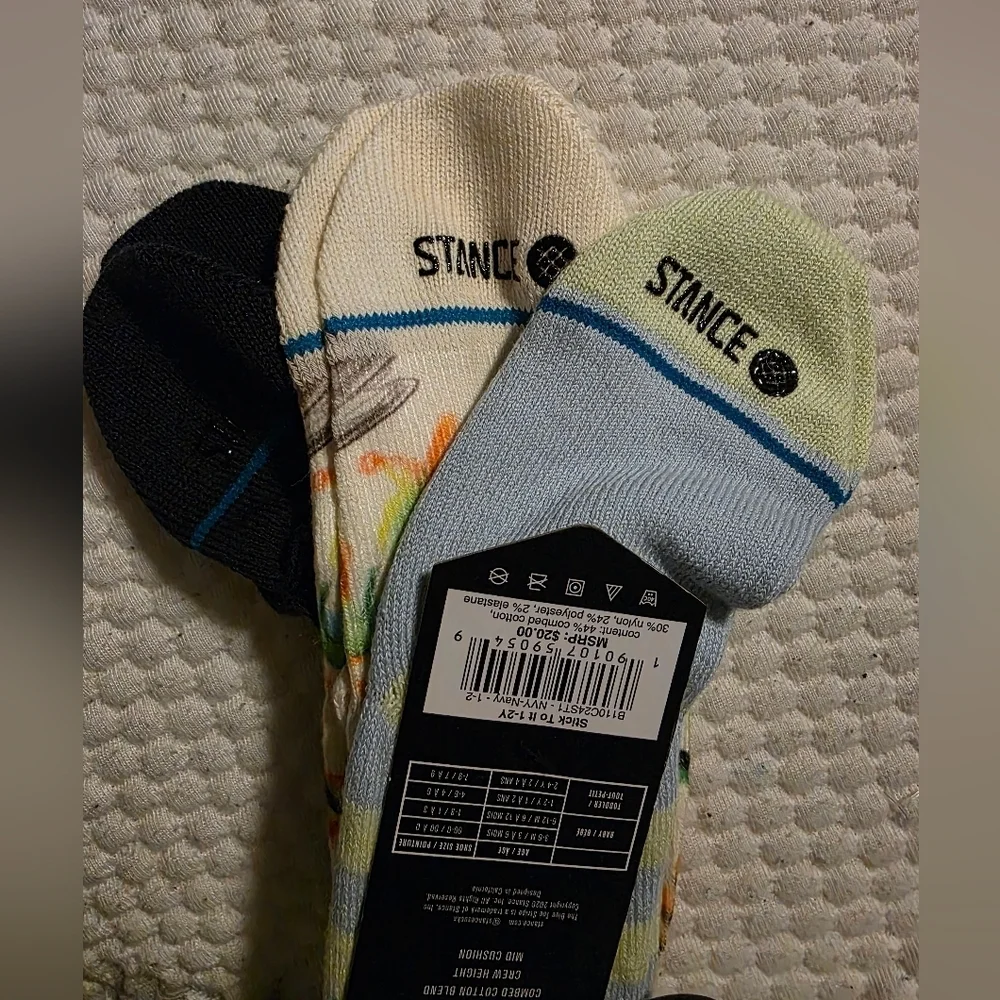 Stance Toddler 1-2Years Casual Socks - Navy, Cream, Light Blue